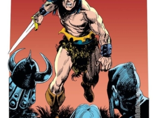 Conan the Barbarian #275, pg. 1; pencils, Mike Docherty; inks, Ricardo Villagran, Alfredo Alcala, Ernie Chan Conan the Barbarian #275, pg. 1; pencils, Mike Docherty; inks, Ricardo Villagran, Alfredo Alcala, Ernie Chan; What do you mean I’m Finished, last issue, splash page, Roy Thomas