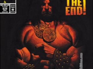 Conan the Barbarian #275 cover; pencils and inks, Colin MacNeil Conan the Barbarian #275 cover; pencils and inks, Colin MacNeil, The End, last issue