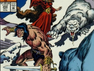 Conan the Barbarian #258 cover (not final Omnibus restoration)