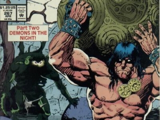 Conan the Barbarian #267 cover (not final Omnibus restoration)