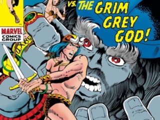 Conan the Barbarian #3 cover; pencils and inks, Barry Windsor-Smith; The Grim Grey God