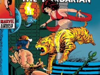 Conan the Barbarian #5 cover; pencils and inks, Barry Windsor-Smith; the Tigress, tiger