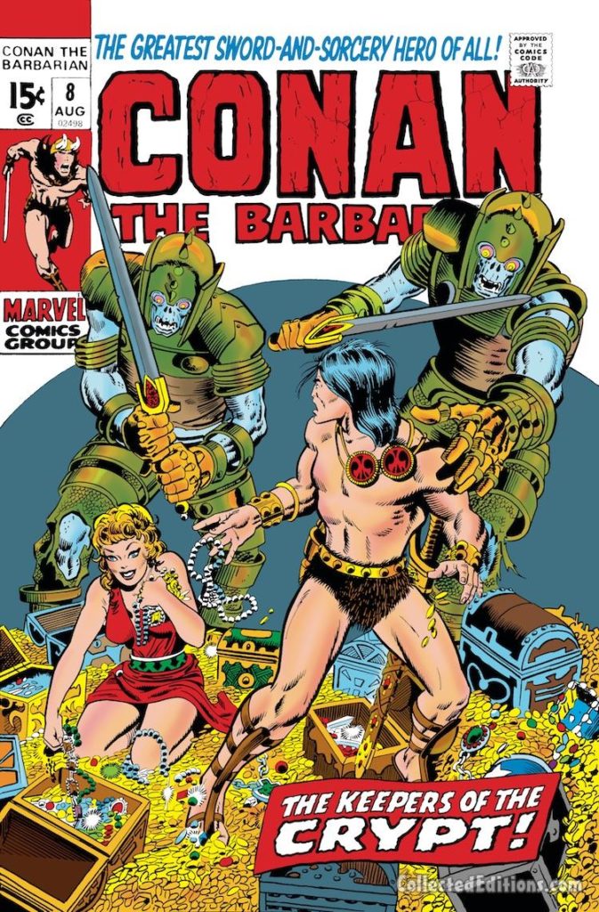 Conan the Barbarian #8 cover; pencils, Barry Windsor-Smith; inks, Sal Buscema, John Romita, Sr.