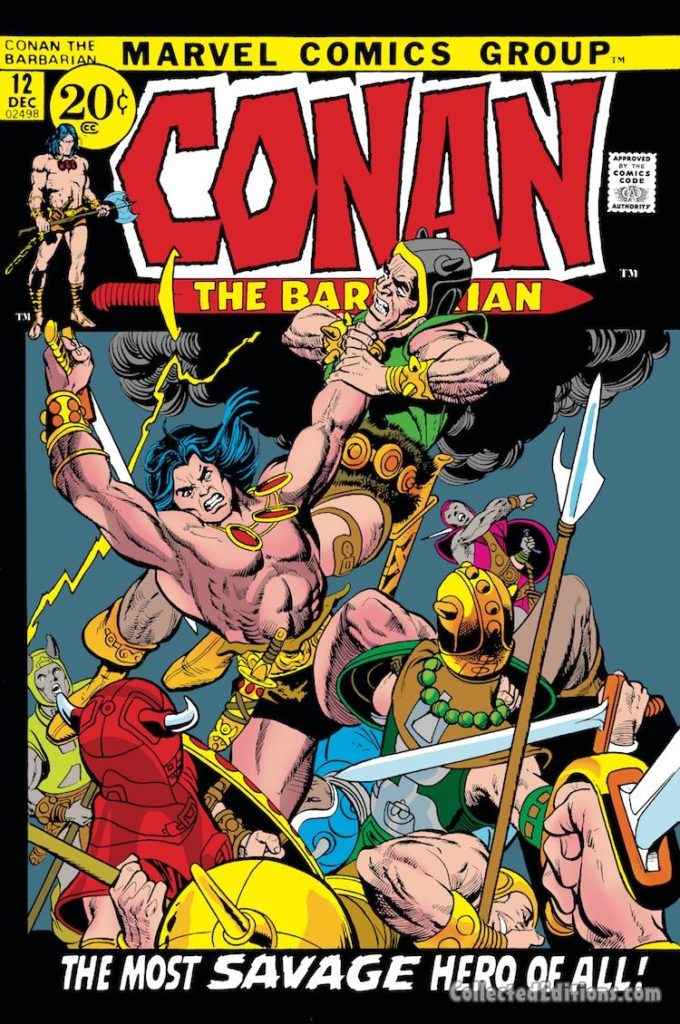 Conan the Barbarian #12 cover; pencils, Gil Kane; inks, Vince Colletta; Robert E. Howard