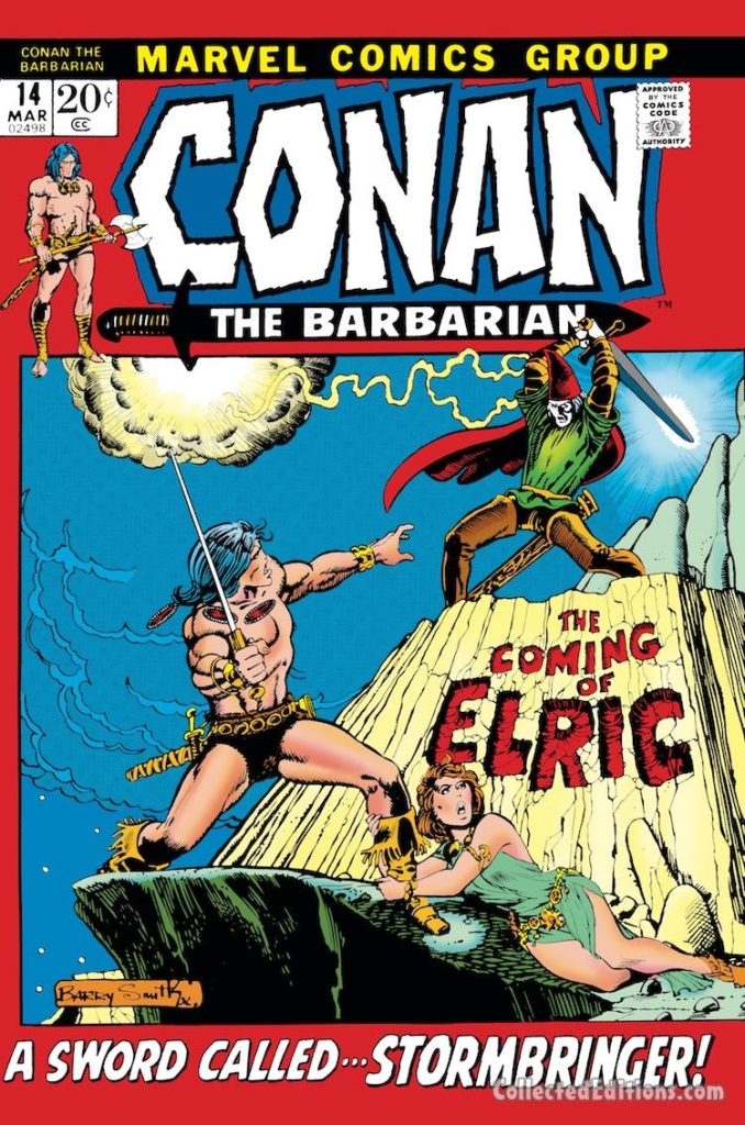 Conan the Barbarian #14 cover; pencils and inks, Barry Windsor-Smith; Elric, Stormbringer, Michael Moorcock