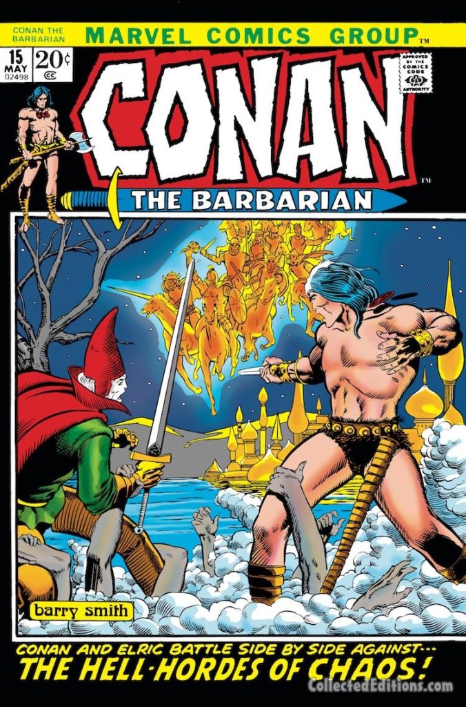Conan the Barbarian #15 cover; pencils and inks, Barry Windsor-Smith, Michael Moorcok, Elric, crossover
