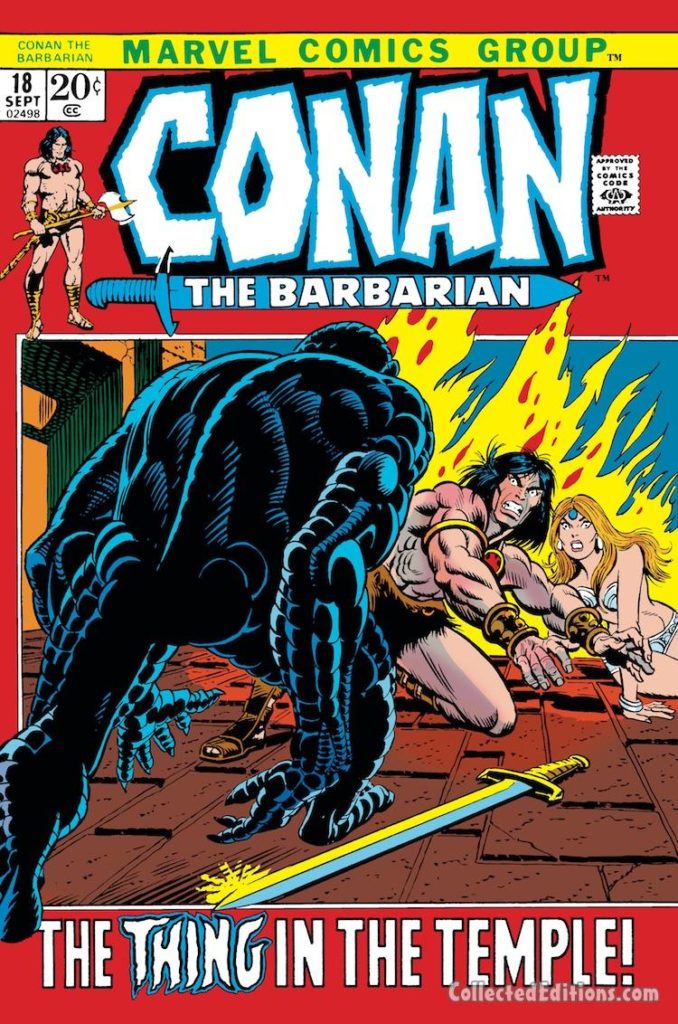 Conan the Barbarian #18 cover; pencils, Gil Kane; inks, John Romita Sr.