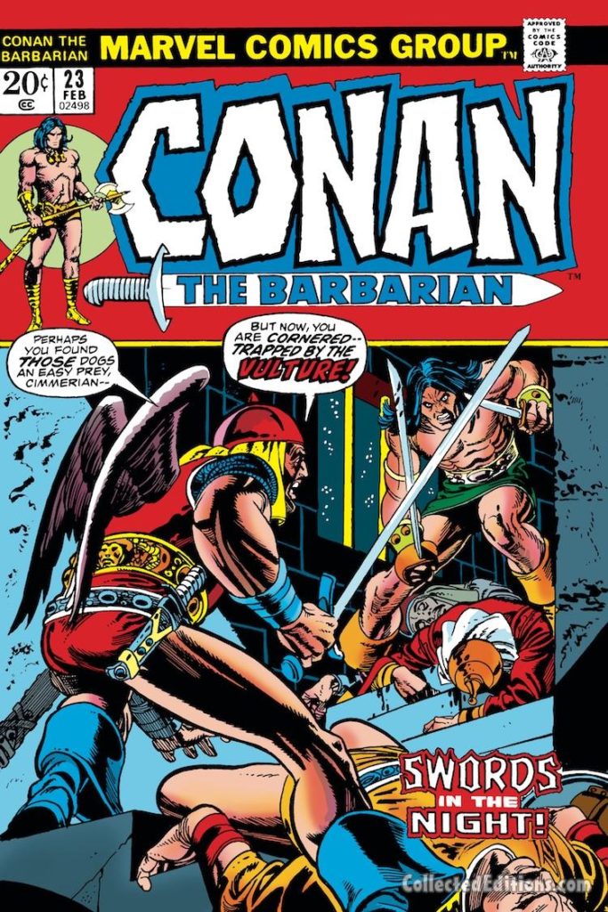Conan the Barbarian #23 cover; pencils and inks, Gil Kane