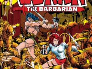 Conan the Barbarian #24 cover; pencils and inks, Barry Windsor-Smith; The Song of Red Sonja