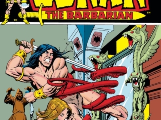 Conan the Barbarian #25 cover; pencils, Gil Kane; inks, Ralph Reese