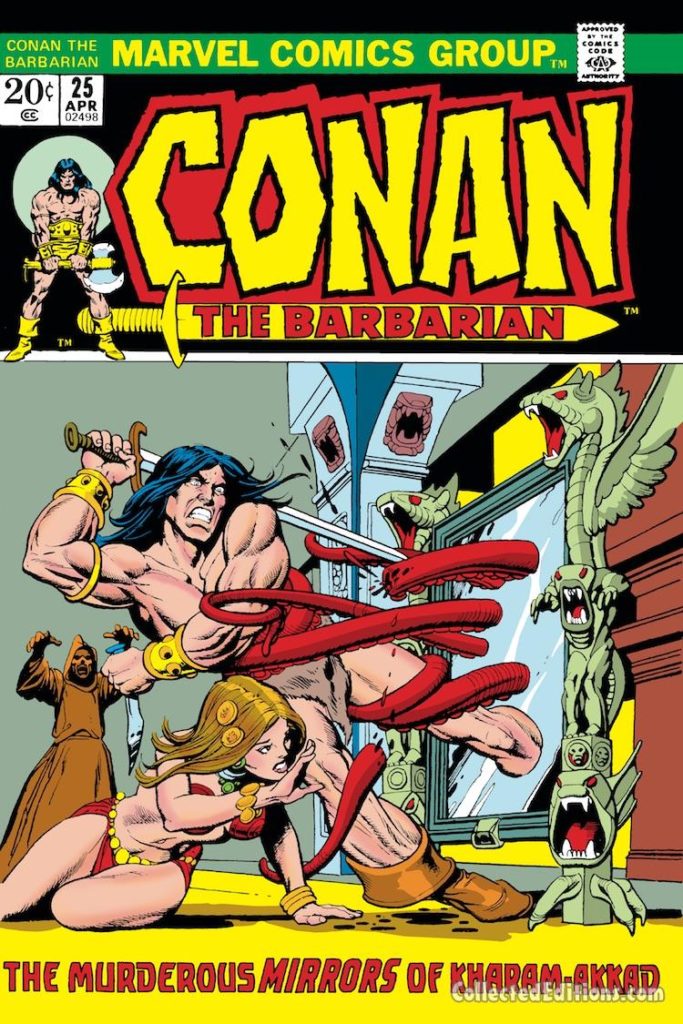 Conan the Barbarian #25 cover; pencils, Gil Kane; inks, Ralph Reese