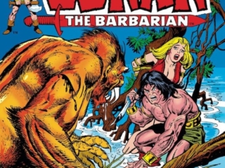 Conan the Barbarian #28 cover; pencils, Gil Kane; inks, Ernie Chan; The Monster of Zembabwe