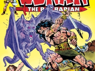 Conan the Barbarian #30 cover; pencils, Gil Kane; inks, Ernie Chan; the Devil-Beasts of Nergal