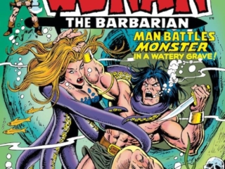 Conan the Barbarian #32 cover; pencils, Gil Kane; inks, Ernie Chan; Flame Winds of Lost Khitai