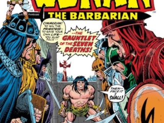 Conan the Barbarian #33 cover; pencils and inks, Herb Trimpe