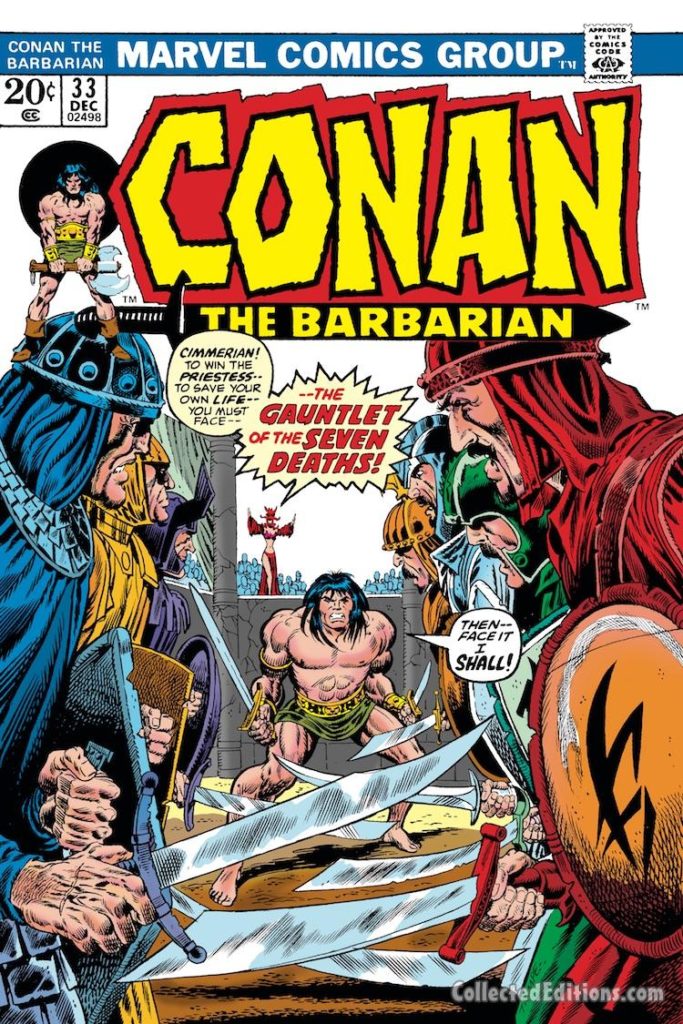 Conan the Barbarian #33 cover; pencils and inks, Herb Trimpe