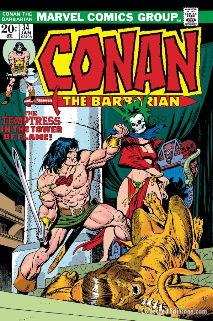 Conan the Barbarian #34 cover; pencils, Gil Kane; inks, Ernie Chan