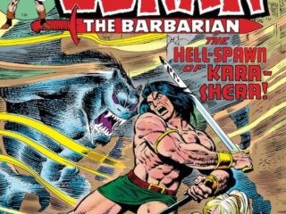 Conan the Barbarian #35 cover; pencils, Gil Kane; inks, Ernie Chan