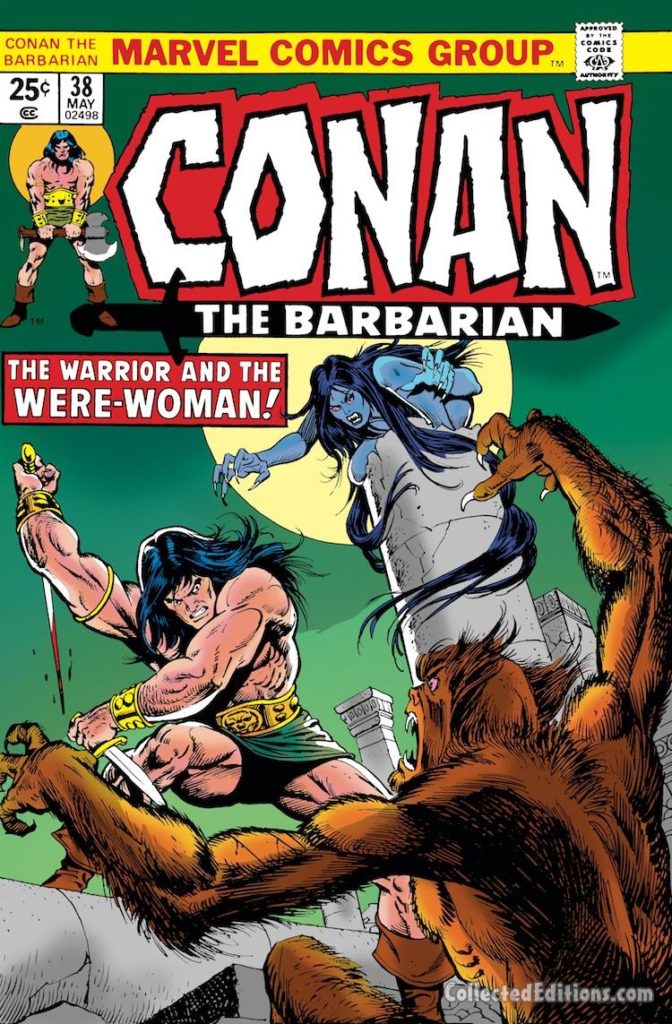 Conan the Barbarian #38 cover; pencils, Gil Kane; inks, Ernie Chan