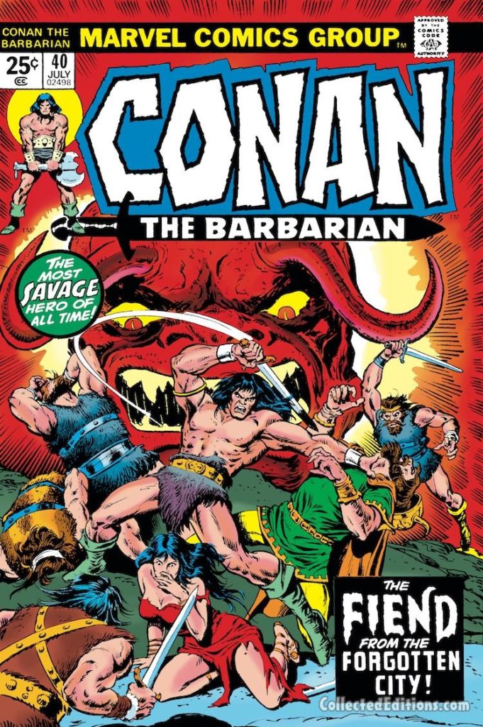 Conan the Barbarian #40 cover; pencils, Rich Buckler; inks, Ernie Chan