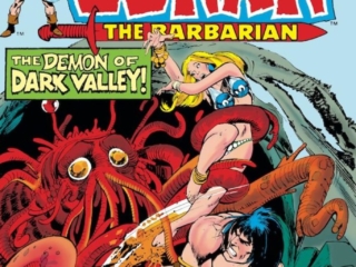 Conan the Barbarian #45 cover; pencils, Gil Kane; inks, Neal Adams