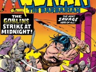 Conan the Barbarian #47 cover; pencils, Gil Kane; inks, Tom Palmer