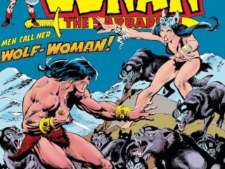 Conan the Barbarian #49 cover; pencils, Gil Kane; inks, Dick Giordano