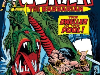 Conan the Barbarian #50 cover; pencils, Gil Kane; inks, Klaus Janson