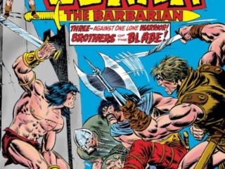 Conan the Barbarian #53 cover; pencils, Gil Kane; inks, John Romita Sr.