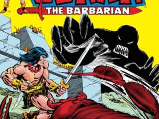 Conan the Barbarian #55 cover; pencils, Gil Kane; inks, Tom Palmer