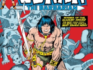 Conan the Barbarian #57 cover; pencils, Gil Kane; inks, Vince Colletta