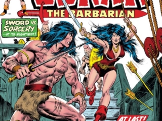 Conan the Barbarian #58 cover; pencils, John Buscema; inks, John Romita Sr.; first appearance of B&ecirc;lit