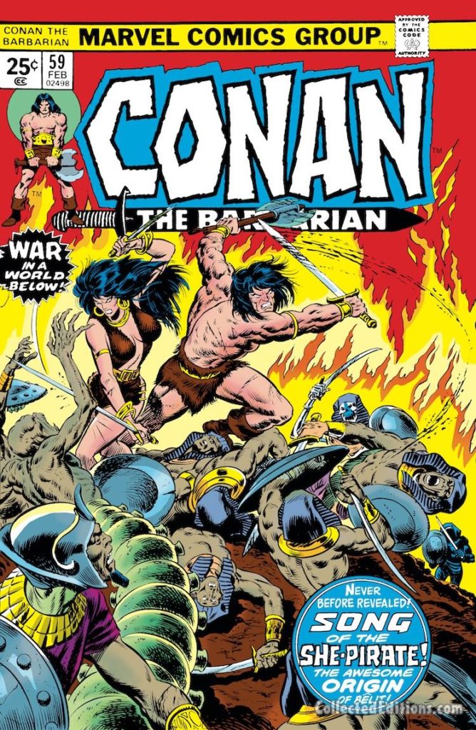 Conan the Barbarian #59 cover; pencils and inks, John Buscema; Bêlit
