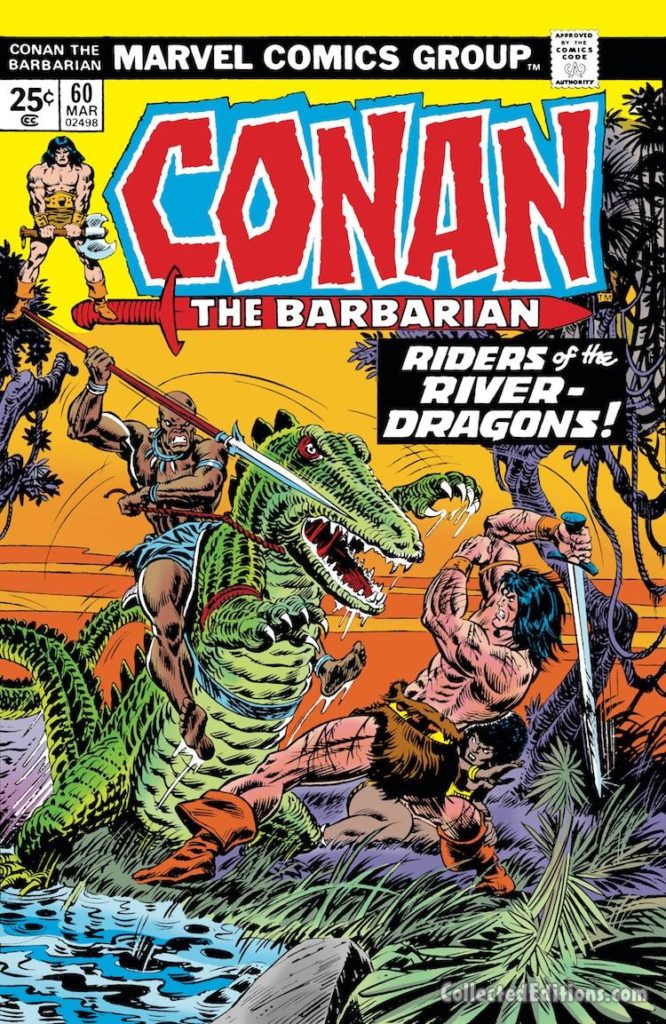 Conan the Barbarian #60 cover; pencils, Gil Kane; inks, John Romita Sr.