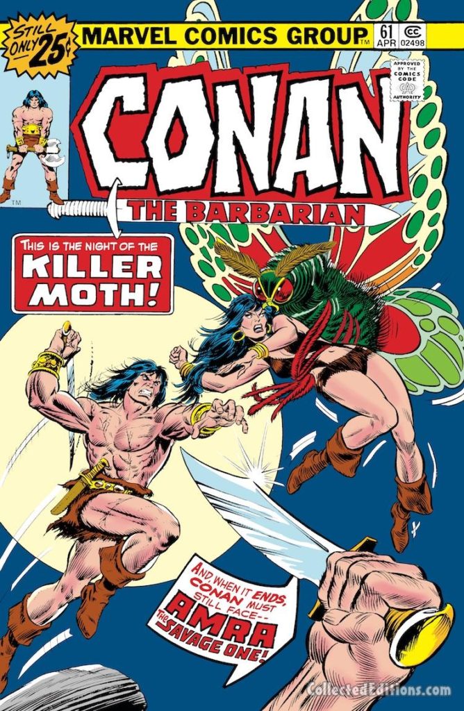Conan the Barbarian #61 cover; pencils, Gil Kane; inks, John Romita Sr. Amra