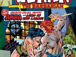 Conan the Barbarian #63 cover; pencils, Gil Kane; inks, Vince Colletta; Amra