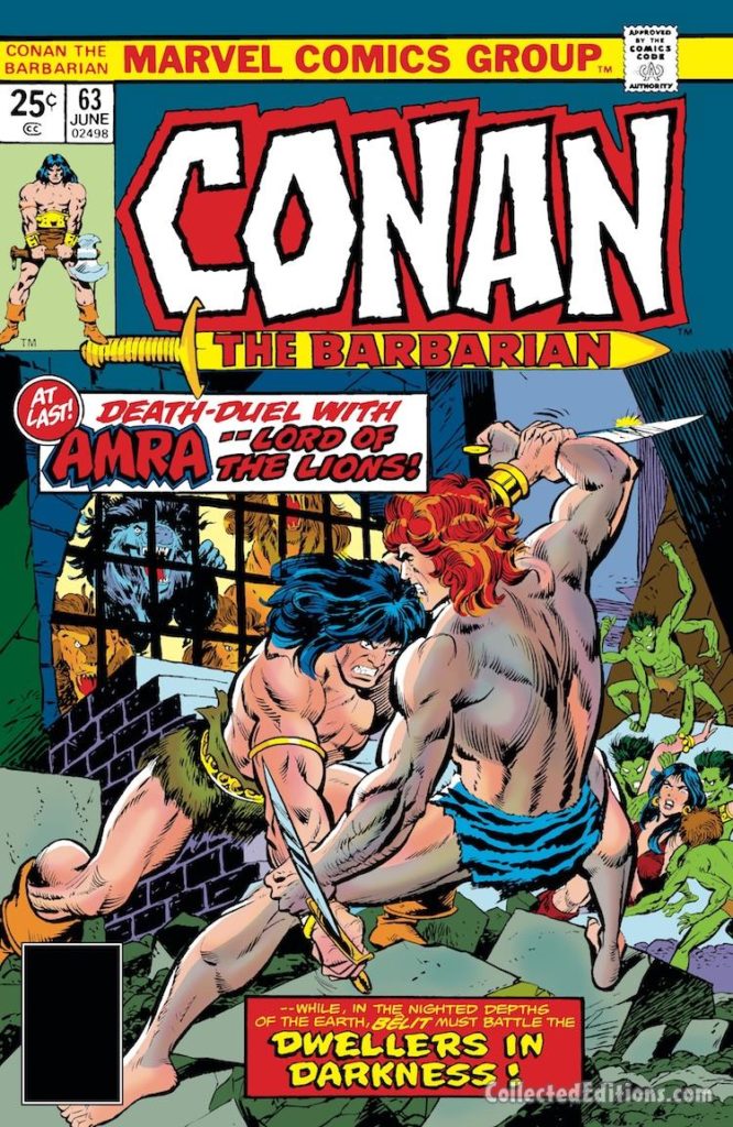 Conan the Barbarian #63 cover; pencils, Gil Kane; inks, Vince Colletta; Amra