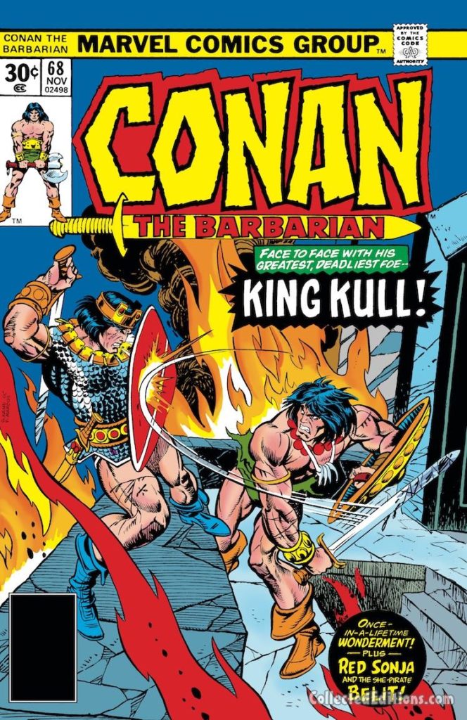 Conan the Barbarian #68 cover; pencils, Gil Kane; inks, Pablo Marcos King Kull