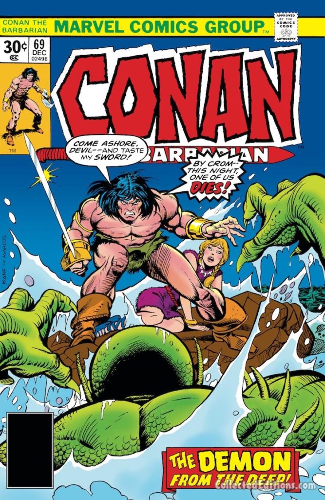 Conan the Barbarian #69 cover; pencils, Gil Kane; inks, Pablo Marcos