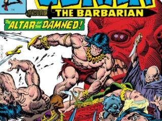 Conan the Barbarian #71 cover; pencils, Gil Kane; inks, Ernie Chan