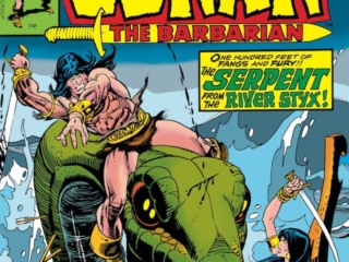 Conan the Barbarian #74 cover; pencils and inks, Gil Kane