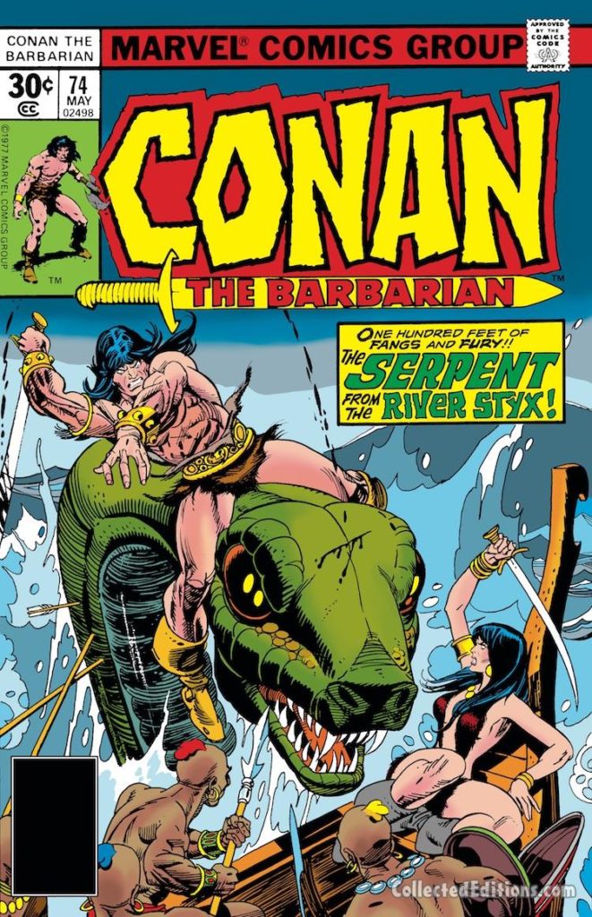 Conan the Barbarian #74 cover; pencils and inks, Gil Kane