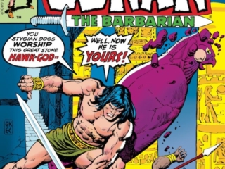 Conan the Barbarian #76 cover; pencils, Gil Kane; inks, Ernie Chan