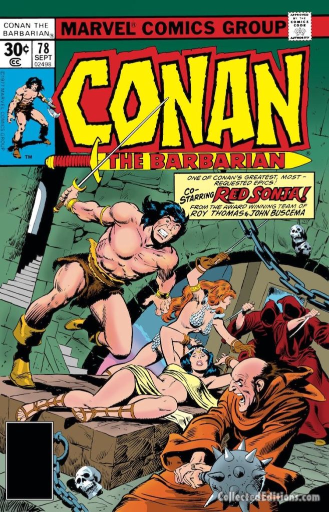 Conan the Barbarian #78 cover; pencils and inks, John Buscema; Red Sonja