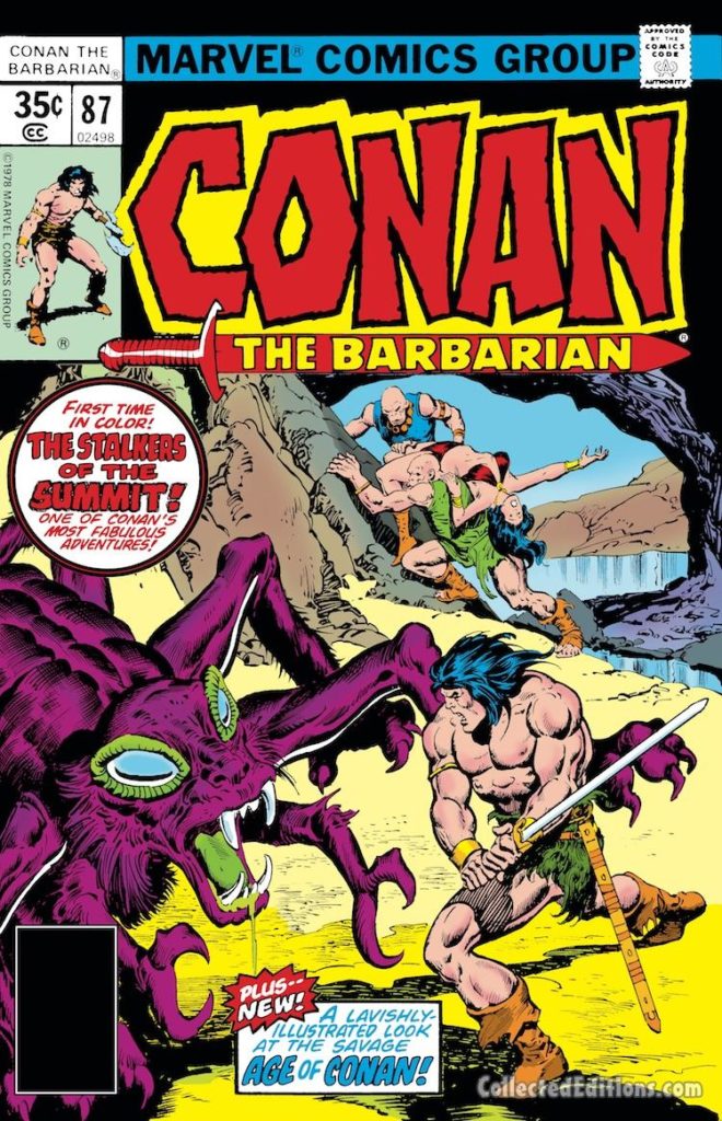 Conan the Barbarian #88 cover; pencils, John Buscema; inks, Ernie Chan