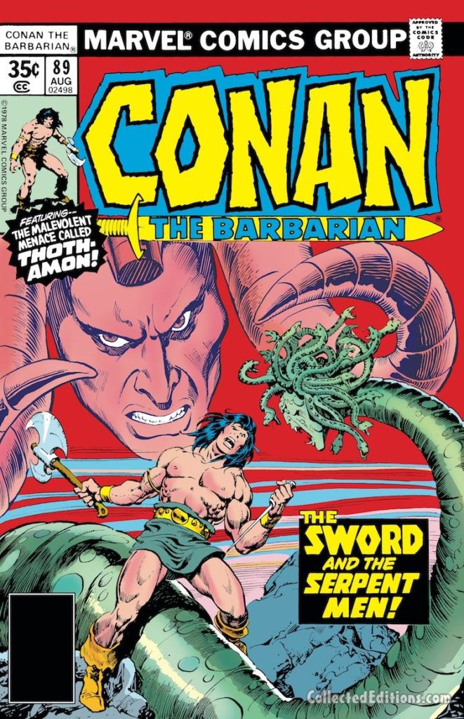 Conan the Barbarian #89 cover; pencils, John Buscema; inks, Ernie Chan; Thoth-Amon