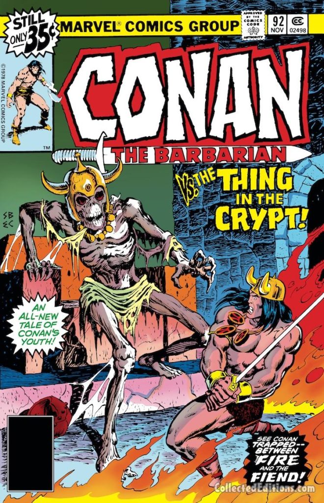 Conan the Barbarian #92 cover; pencils, Sal Buscema; inks, Ernie Chan