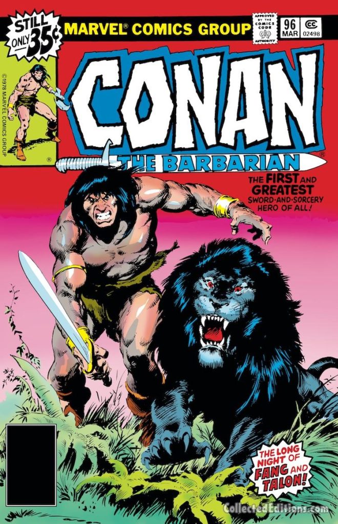 Conan the Barbarian #96 cover; pencils and inks, John Buscema