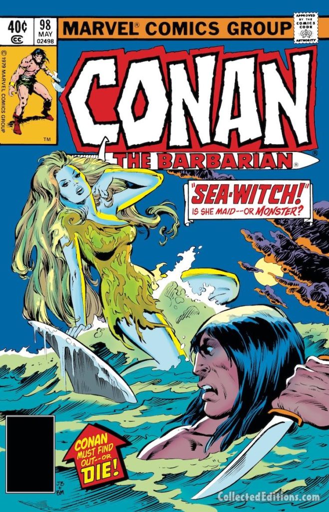 Conan the Barbarian #98 cover; pencils, John Buscema; Sea-Witch