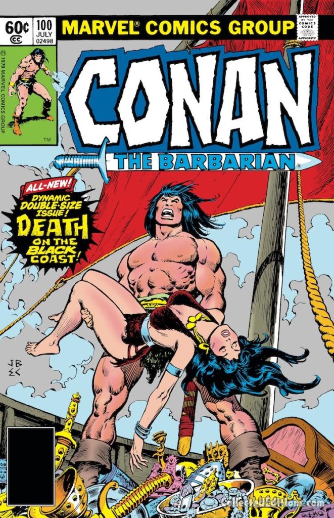 Conan the Barbarian #100 cover; pencils, John Buscema; inks, Ernie Chan; Death of Bêlit